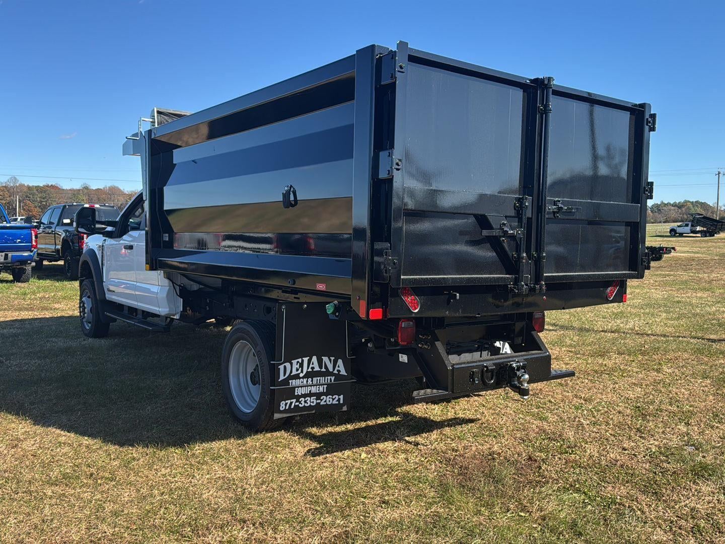 2024 Ford Super Duty F-550 DRW 12' RUGBY HEAVY DUTY LANDSCAPE DUMP, MANUAL TARP, DROP DOWN COMBO HITCH, 48" UNDERBODY TOOLBOX