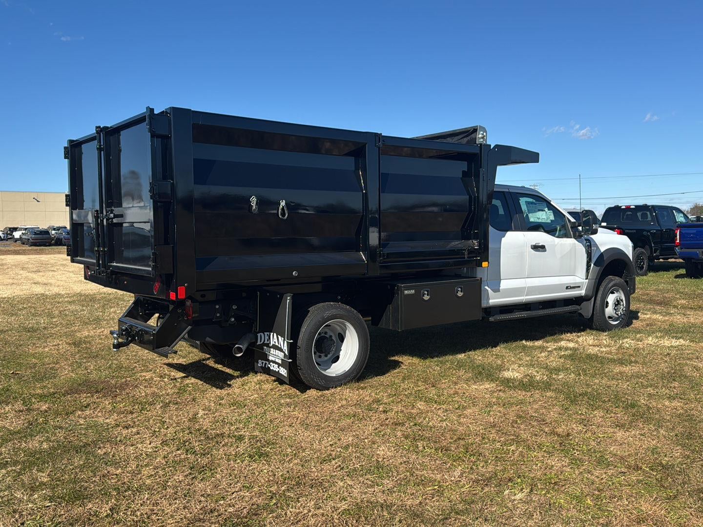 2024 Ford Super Duty F-550 DRW 12' RUGBY HEAVY DUTY LANDSCAPE DUMP, MANUAL TARP, DROP DOWN COMBO HITCH, 48" UNDERBODY TOOLBOX