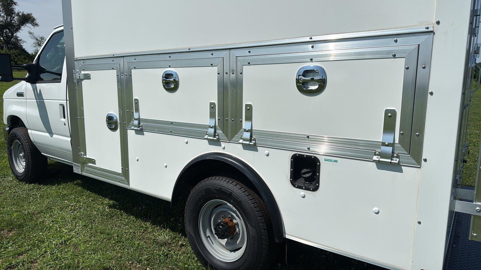 2027 Ford E-Series Cutaway 10' DURACUBE MAX FRP ENCLOSED SERVICE BODY, 3 BOW LADDER RACK, POWER LOCKS