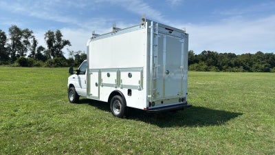 2027 Ford E-Series Cutaway 10' DURACUBE MAX FRP ENCLOSED SERVICE BODY, 3 BOW LADDER RACK, POWER LOCKS