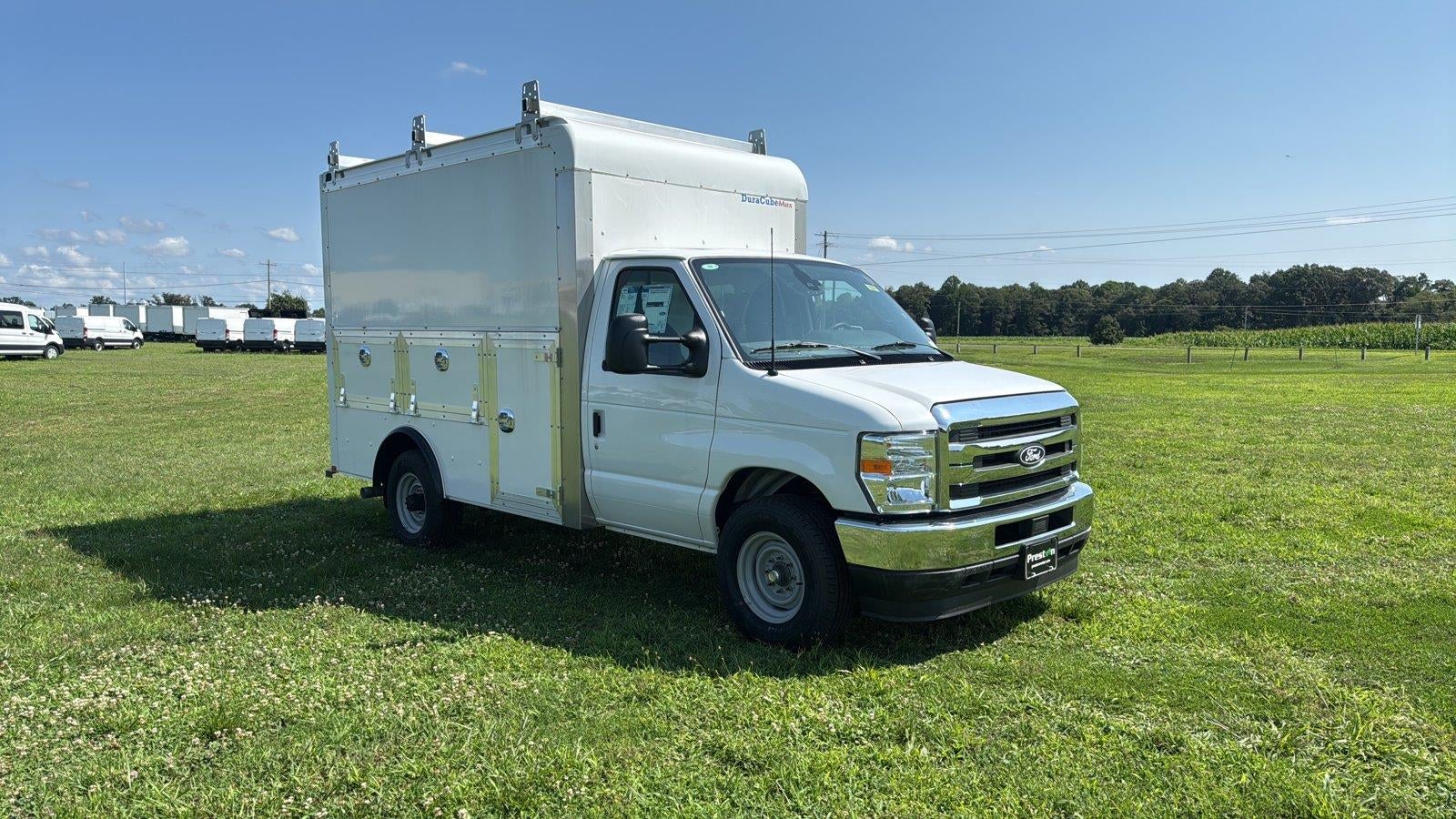 2027 Ford E-Series Cutaway 10' DURACUBE MAX FRP ENCLOSED SERVICE BODY, 3 BOW LADDER RACK, POWER LOCKS