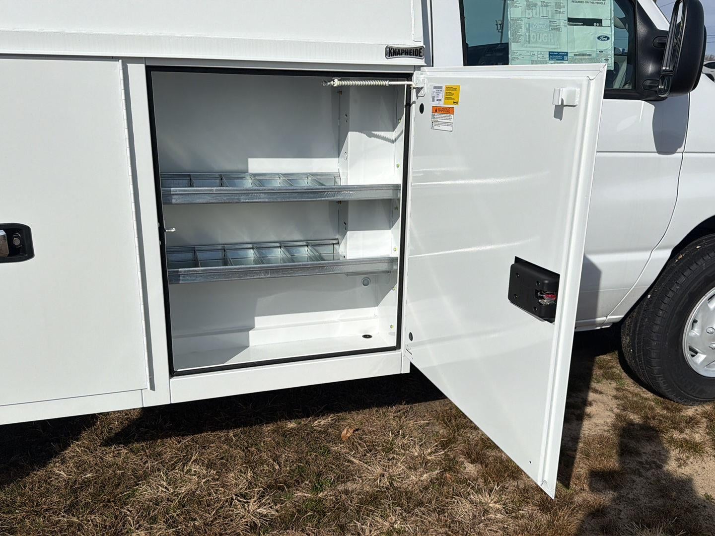 2026 Ford E-Series Cutaway E-350 10FT KNAPHEIDE KUV ENCLOSED SERVICE BODY, 3 BOW LADDER RACK CLASS V HITCH MASTER LOCK SYSTEM