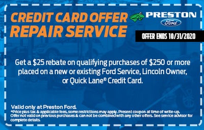 Ford Service Coupons &amp; Parts Specials | Preston Ford