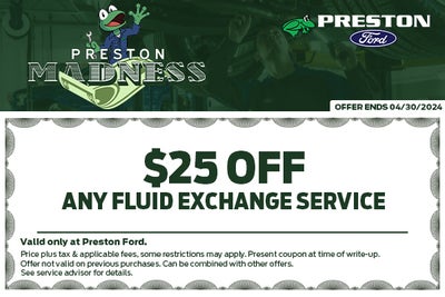 $25 off Any Fluid Exchange Service
