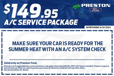 Ford Service Coupons & Parts Specials | Preston Ford