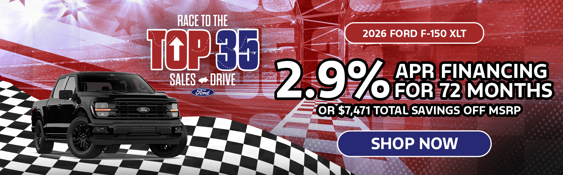 2.9%APR/72Mo OR $7,471 off MSRP | 2026 Ford F-150